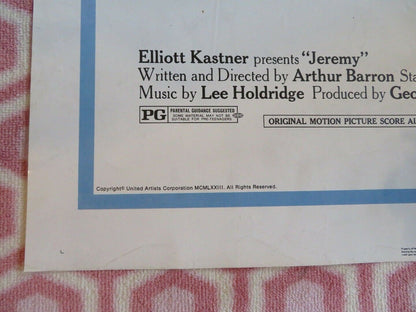 JEREMY US ONE SHEET POSTER ROBBY BENSON 1973 - Rendezvous Cinema
