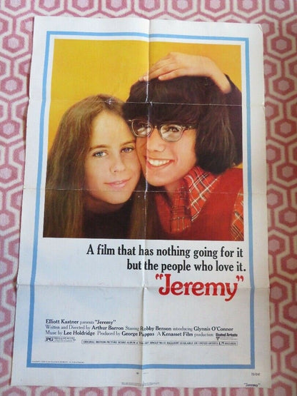 JEREMY US ONE SHEET POSTER ROBBY BENSON 1973 - Rendezvous Cinema