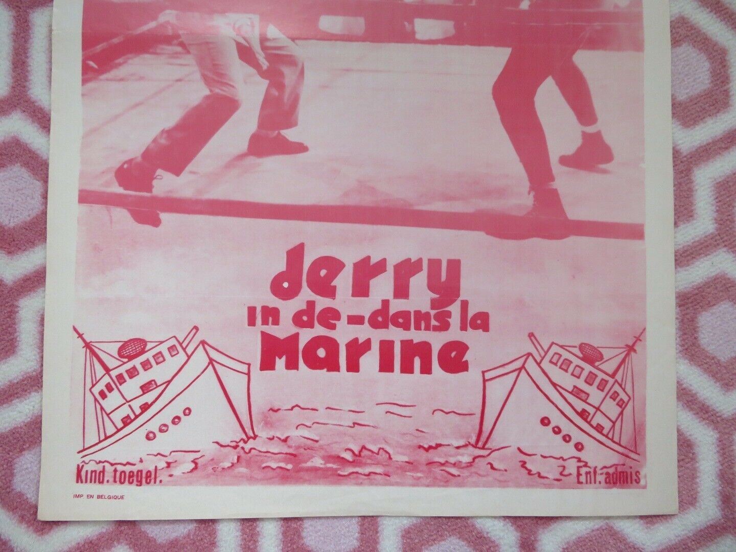 JERRY IN DE MARINE/ Don't Give Up the Ship BELGIUM (21.5"x14.5") POSTER 1959 Movie posters