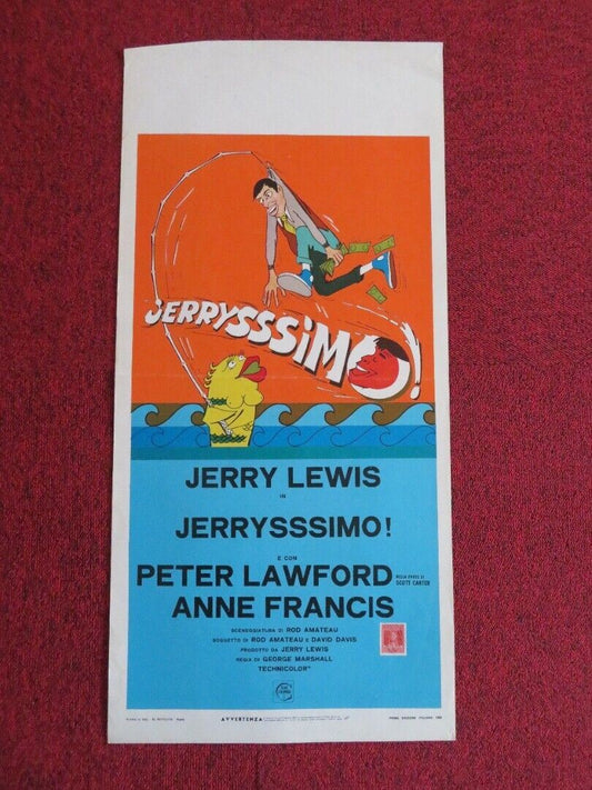 JERRYSSSIMO / Hook, Line and Sinker ITALIAN LOCANDINA (27.5"x13") POSTER 1969 Movie posters