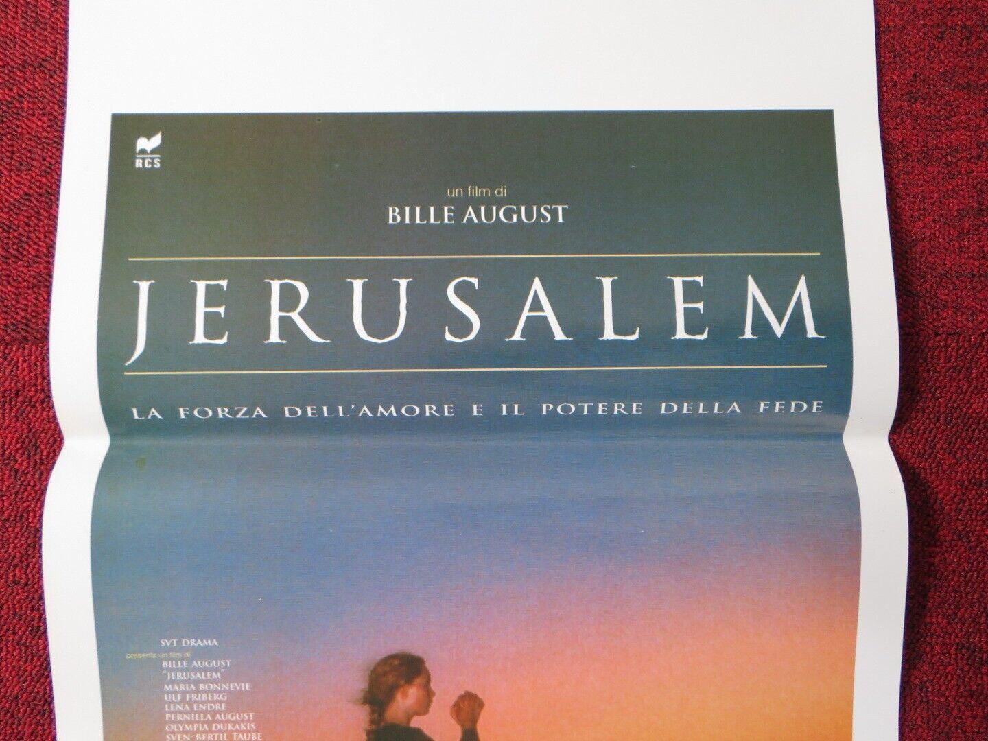 JERUSALEM ITALIAN LOCANDINA (27.5"x13") POSTER BILLE AUGUST MARIA BONNEVIE 1997 Movie posters