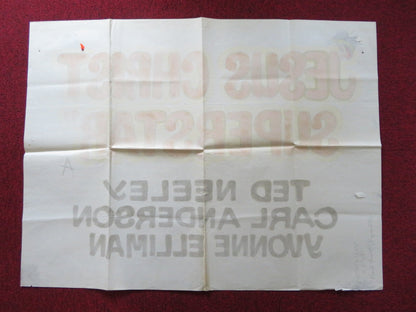 JESUS CHRIST SUPERSTAR UK QUAD POSTER FOLDED TED NEELEY CARL ANDERSON 1973 Rendezvous Cinema Movie posters