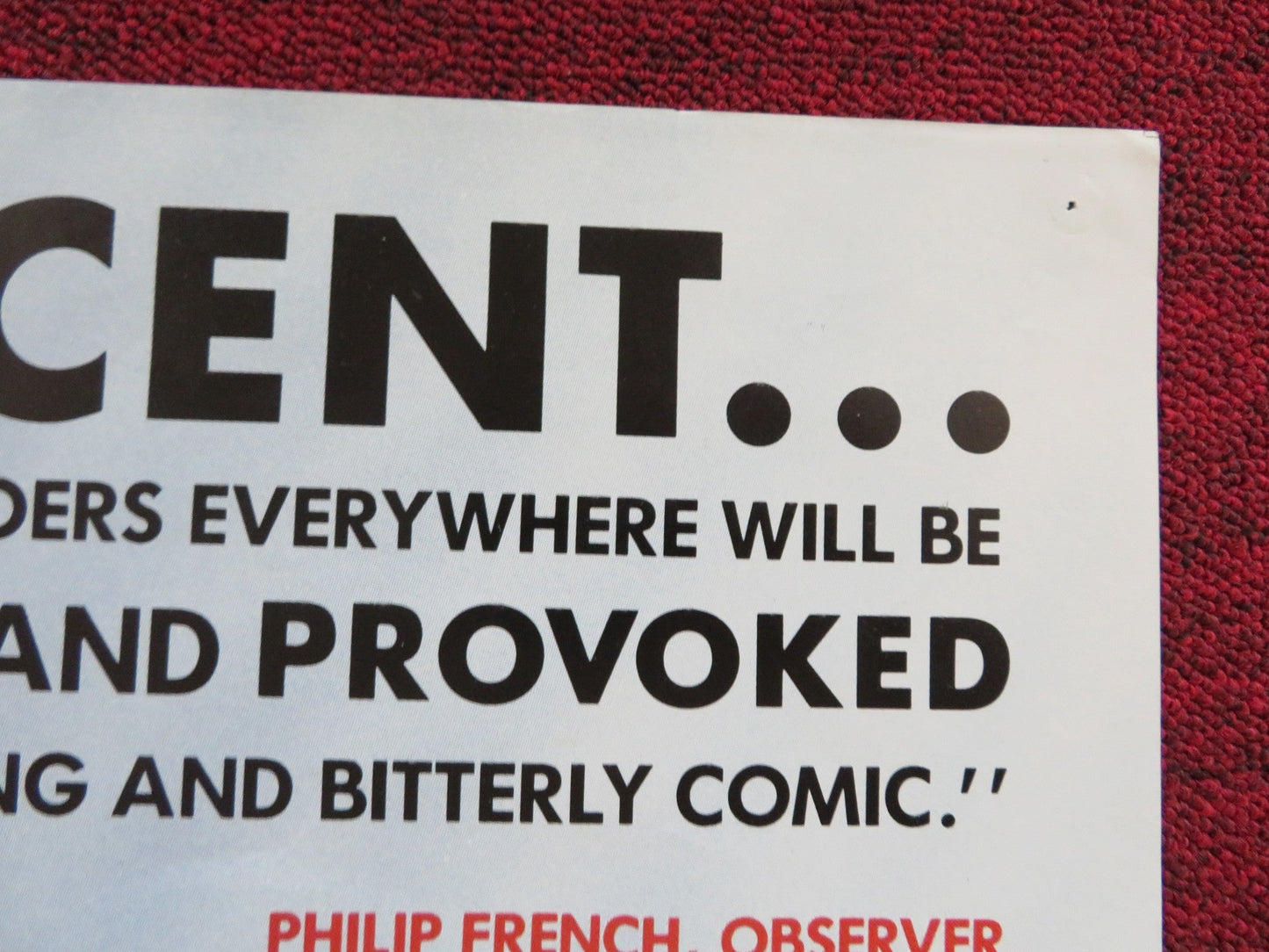 JESUS OF MONTREAL UK QUAD POSTER FOLDED LOTHAIRE BLUTEAU C. WILKENING 1989 Rendezvous Cinema Movie posters