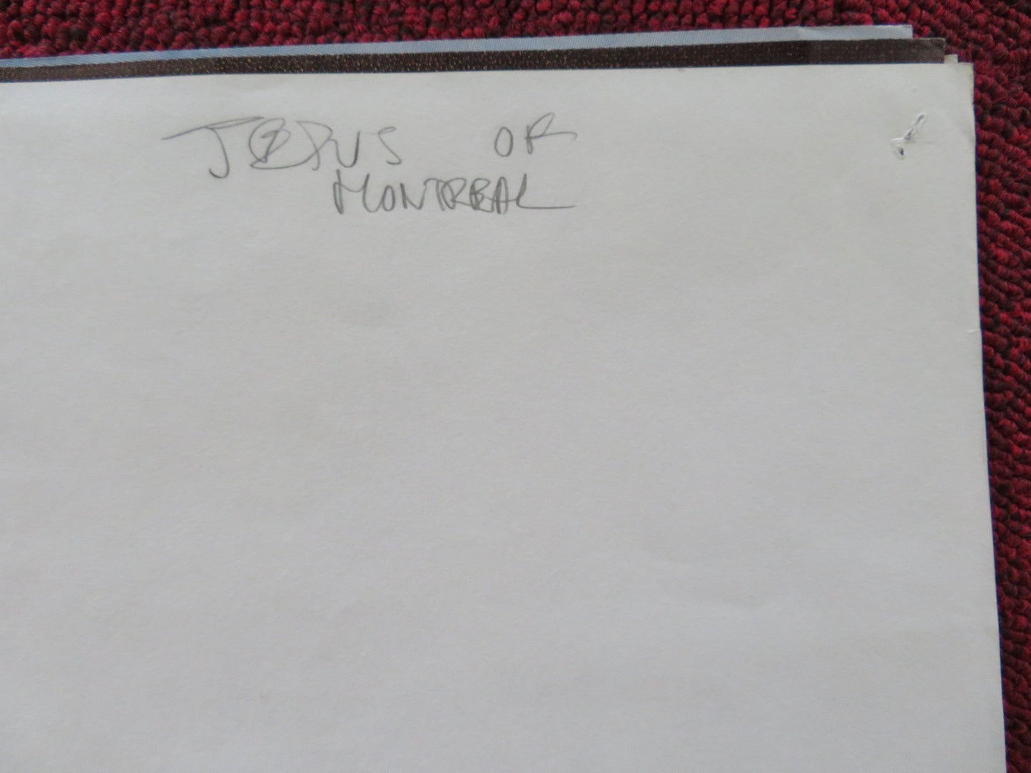 JESUS OF MONTREAL UK QUAD POSTER FOLDED LOTHAIRE BLUTEAU C. WILKENING 1989 Rendezvous Cinema Movie posters