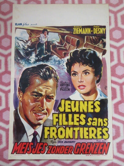 JEUNES FILLES SANS FRONTIERES BELGIUM (21.5"x 14") POSTER SONJA ZIEMAN 1955 Movie posters