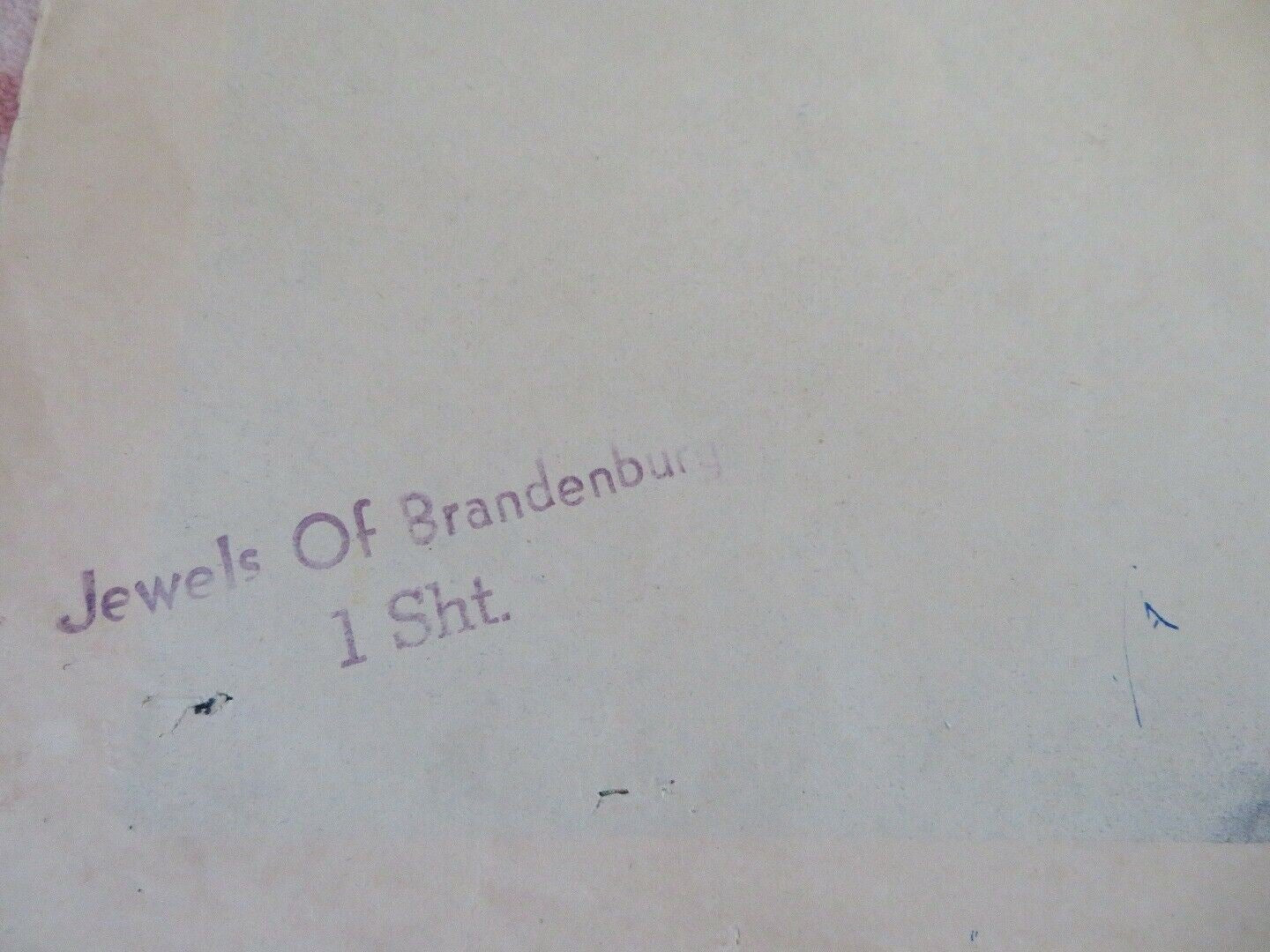 JEWELS OF BRANENBURY FOLDED US ONE SHEET POSTER RICHARD TRAVIS M CHEIREL 1947 Movie posters