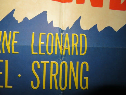 JEWELS OF BRANENBURY FOLDED US ONE SHEET POSTER RICHARD TRAVIS M CHEIREL 1947 Movie posters