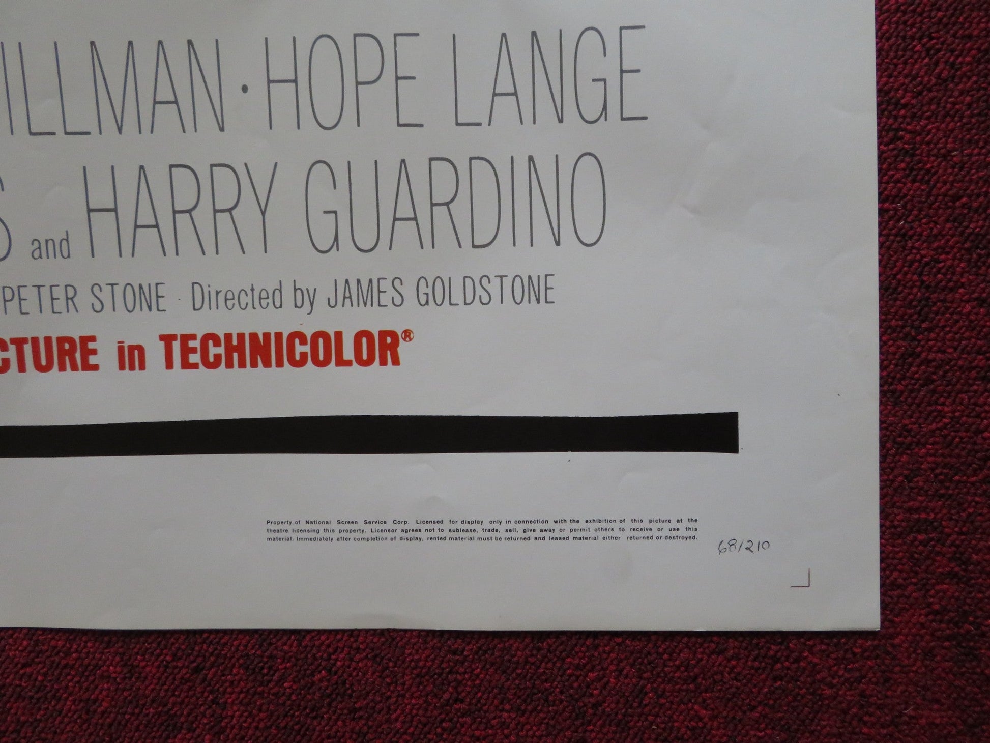 JIGSAW FOLDED US ONE SHEET POSTER MICHAEL J. POLLARD BRADFORD DILLMAN 1968 Rendezvous Cinema Movie posters