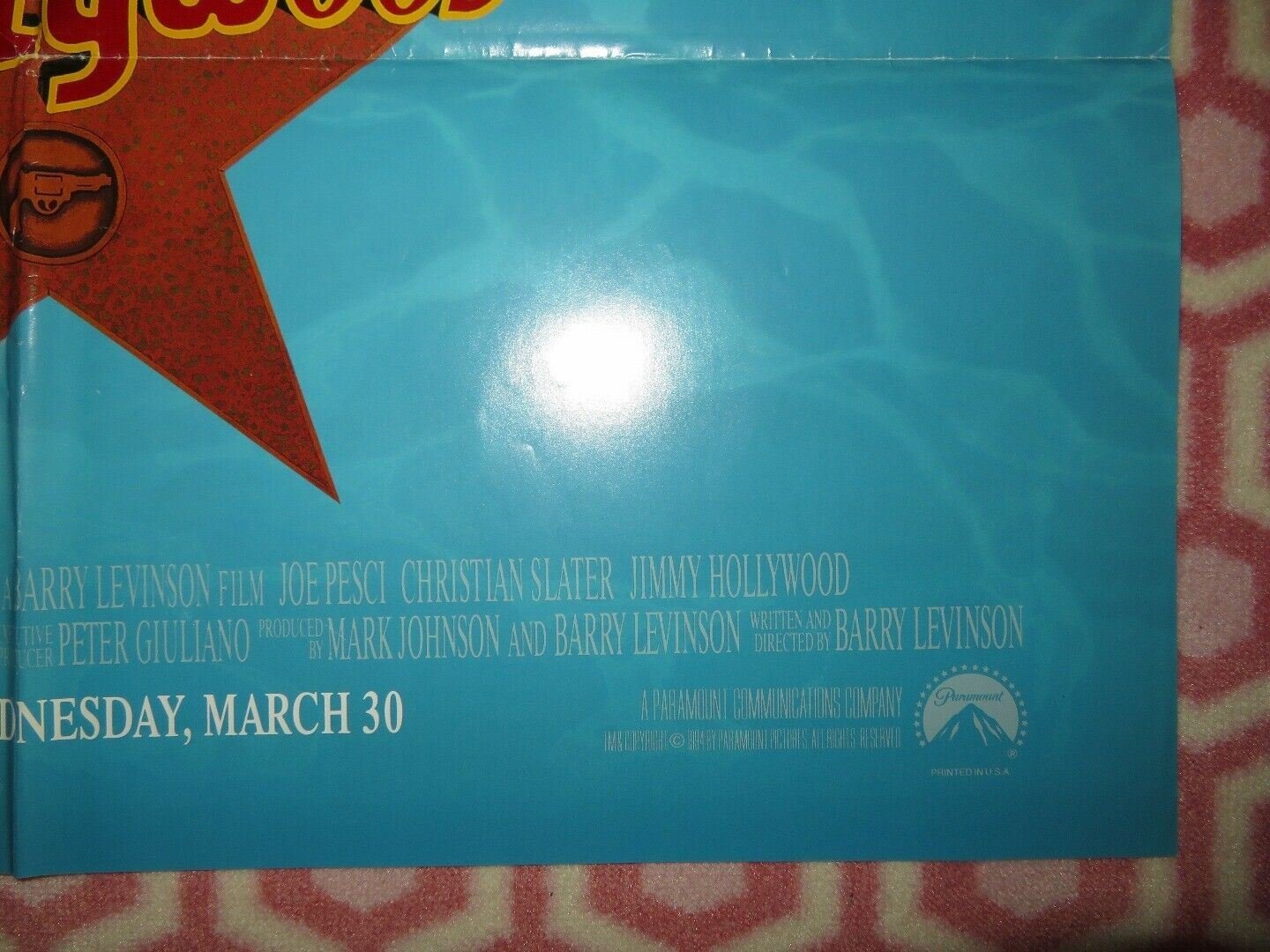 JIMMY HOLLYWOOD US ONE SHEET POSTER JOE PESCI CHRISTIAN SLATER 1994 Movie posters