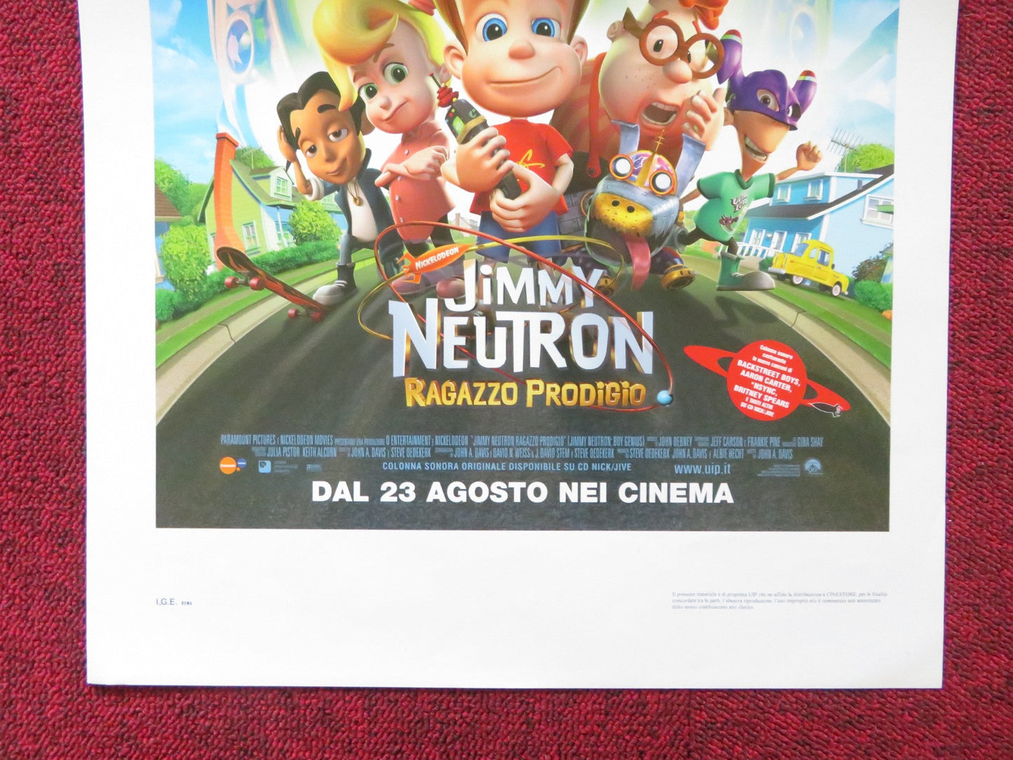 JIMMY NEUTRON: BOY GENIUS ITALIAN LOCANDINA POSTER MEGAN CAVANAGH 2001 Rendezvous Cinema Movie posters