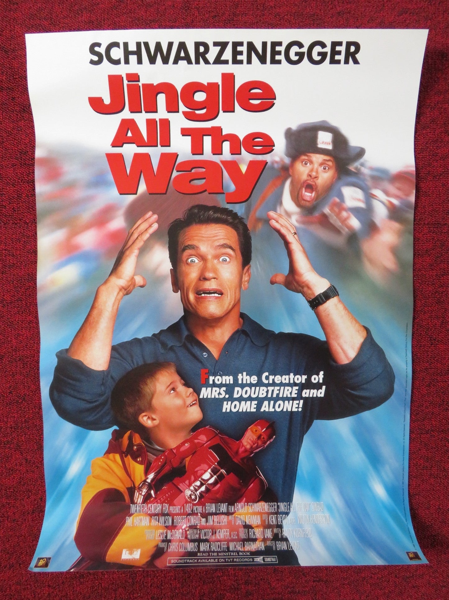 JINGLE ALL THE WAY VHS VIDEO POSTER ARNOLD SCHWARZENEGGER SINBAD 1996 Rendezvous Cinema Movie posters