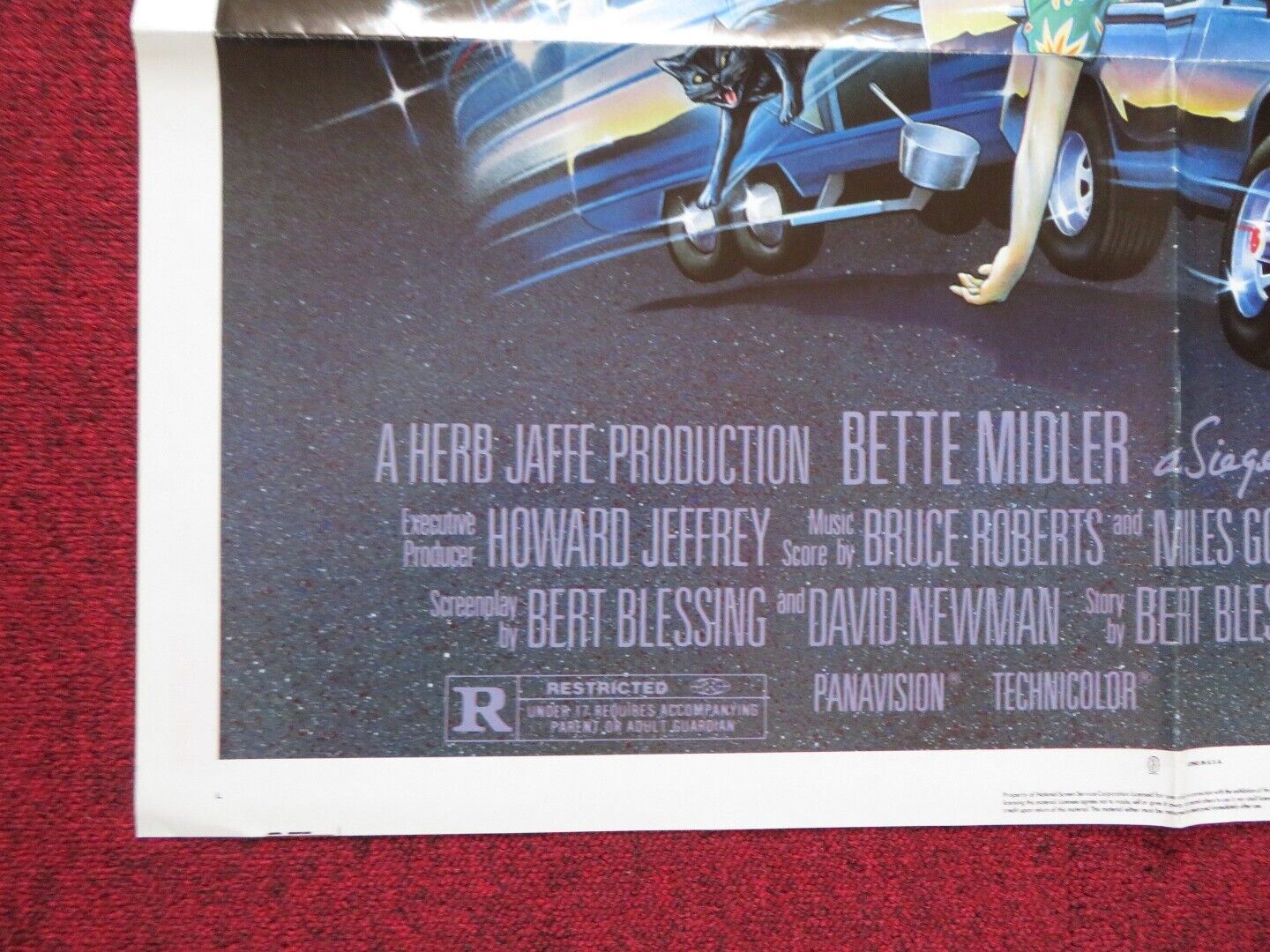 JINXED FOLDED US ONE SHEET POSTER BETTE MIDLER RIP TORN 1982 Movie posters