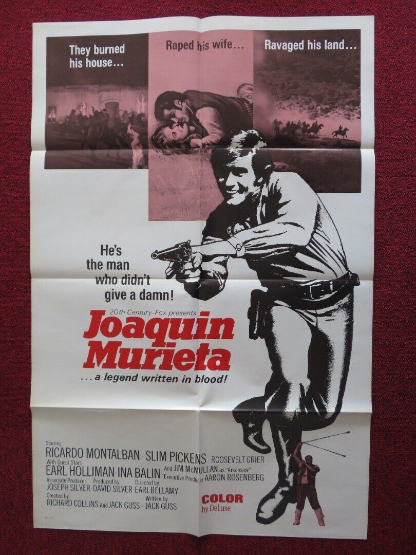 JOAQUIN MURIETA / THE DESPERATE MISSION FOLDED US ONE SHEET POSTER 1969 Movie posters
