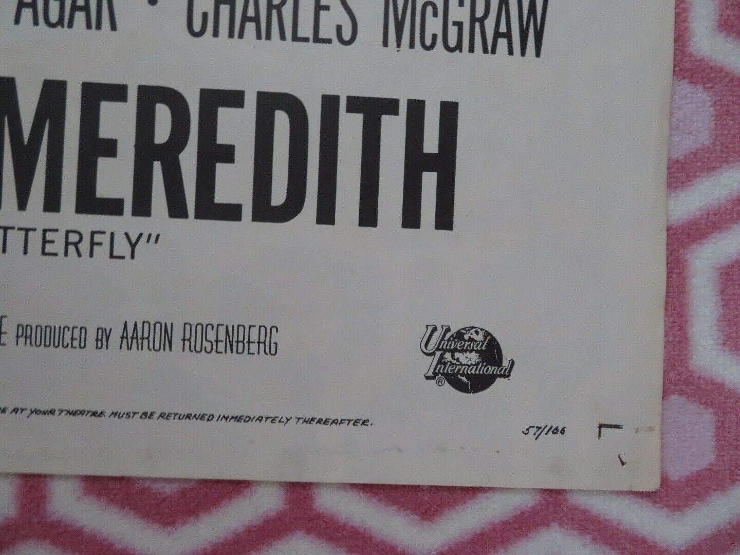 JOE BUTTERFLY US ONE SHEET POSTER AUDIE MURPHY GEORGE NADER 1957 Movie posters