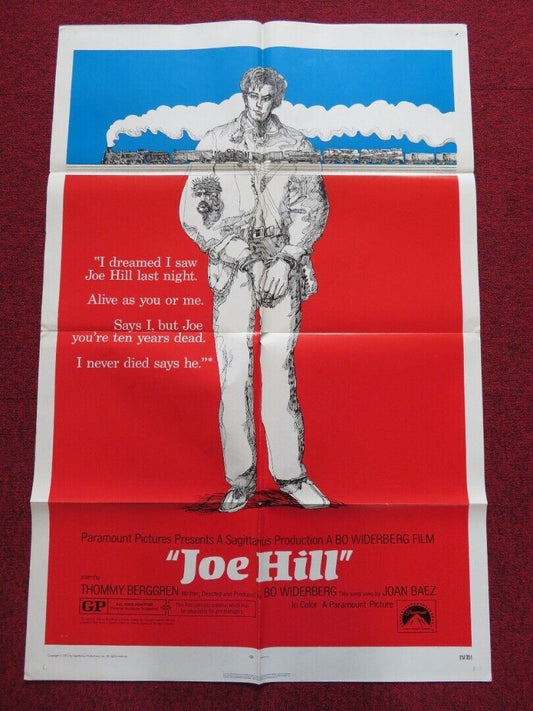 JOE HILL FOLDED US ONE SHEET POSTER THOMMY BERGGREN 1971 Movie posters