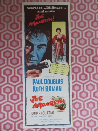JOE MACBETH US INSERT (14"x 36") POSTER RUTH ROMAN PAUL DOUGLAS 1956 Movie posters
