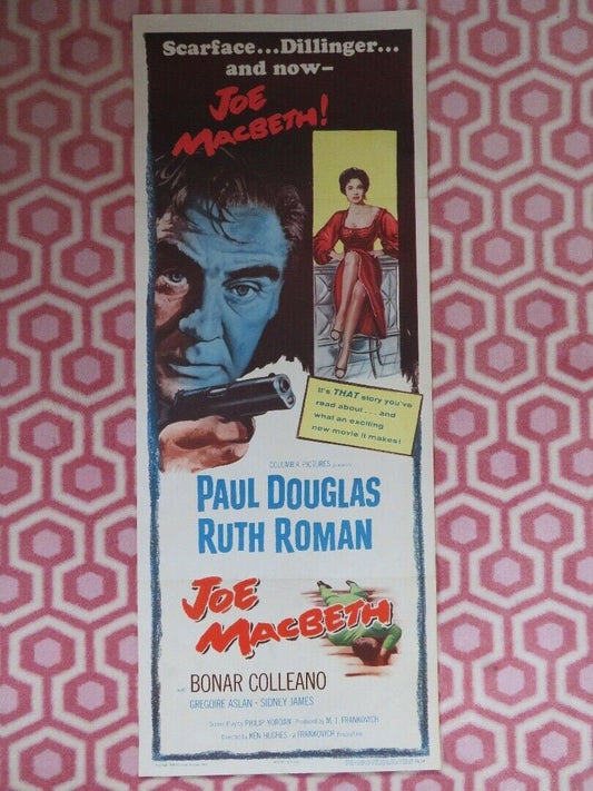JOE MACBETH US INSERT (14"x 36") POSTER RUTH ROMAN PAUL DOUGLAS 1956 Movie posters