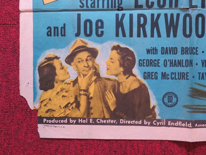 JOE PALOOKA IN THE BIG FIGHT FOLDED US ONE SHEET POSTER LEON ERROL 1949 Movie posters