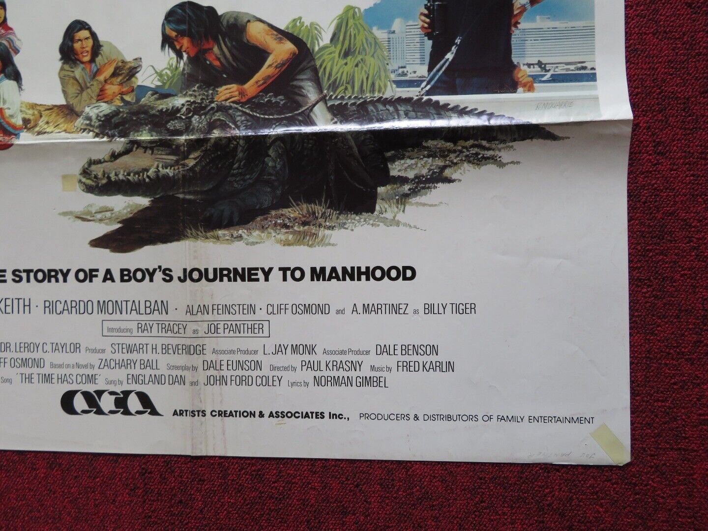 JOE PANTHER FOLDED US ONE SHEET POSTER BRIAN KEITH RICARDO MONTALBAN 1976 Rendezvous Cinema Movie posters