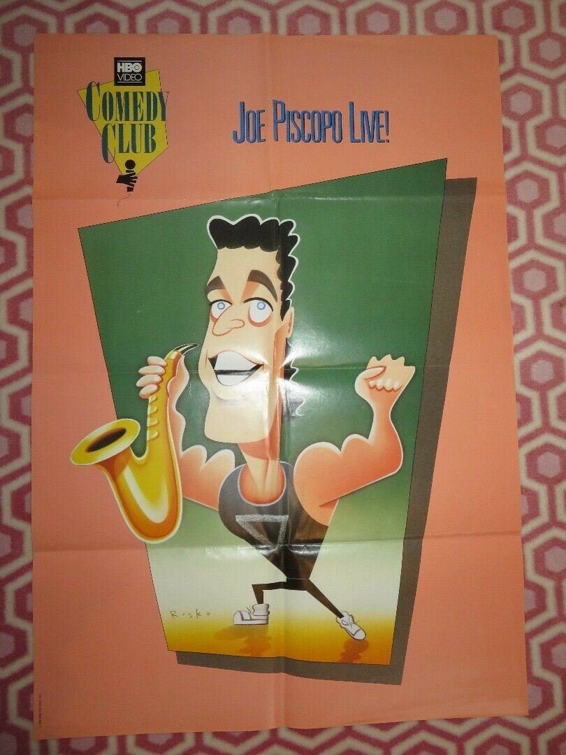 JOE PISCOPO LIVE VIDEO VHS POSTER FOLDED (26"X37") 1998 - Rendezvous Cinema