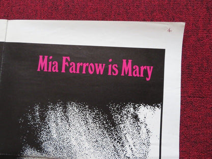 JOHN AND MARY FOLDED US ONE SHEET POSTER DUSTIN HOFFMAN MIA FARROW 1969 Movie posters