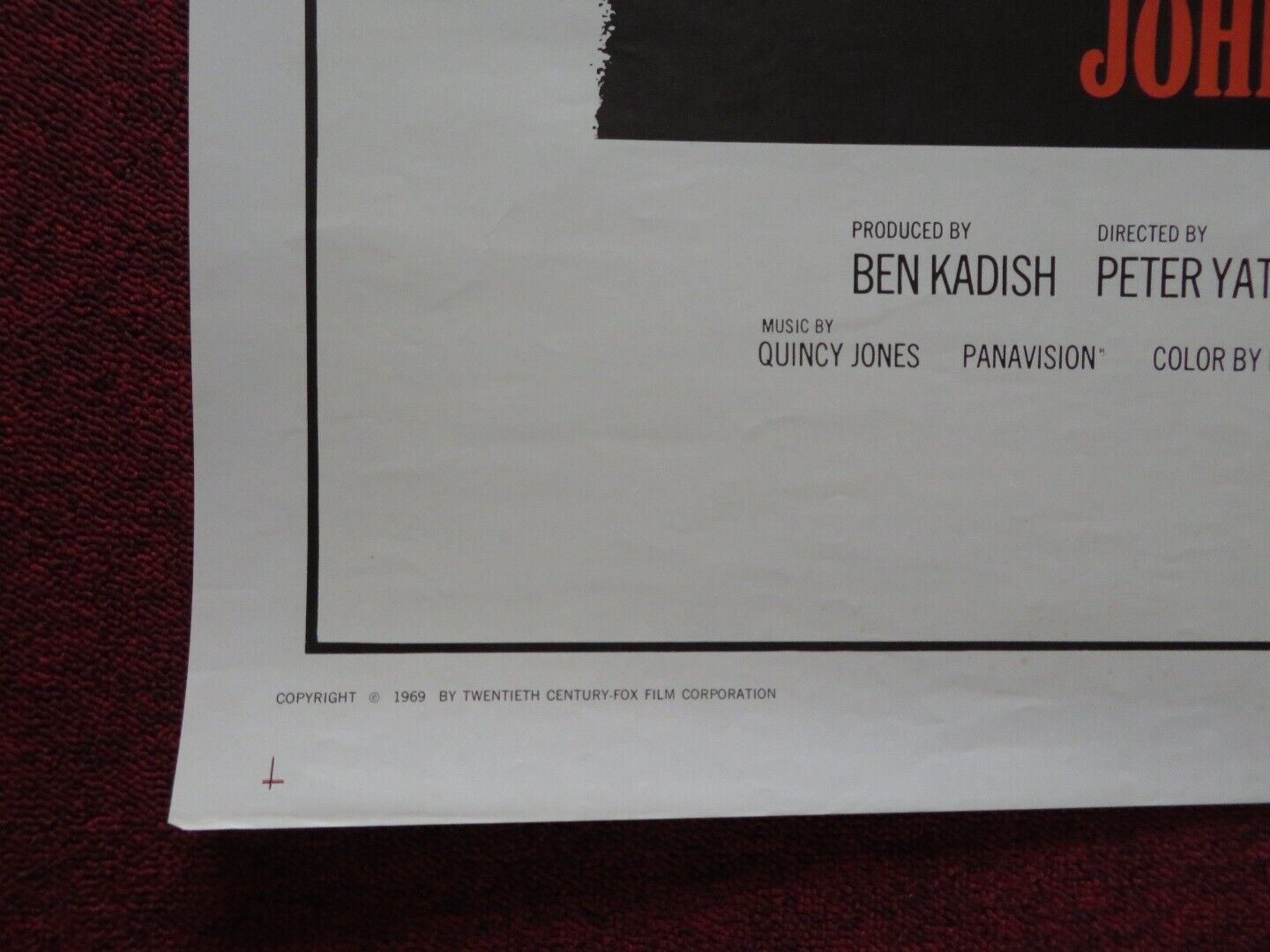 JOHN AND MARY FOLDED US ONE SHEET POSTER DUSTIN HOFFMAN MIA FARROW 1969 Movie posters