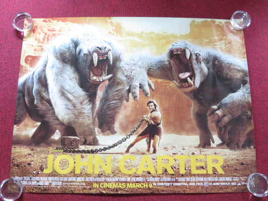 JOHN CARTER UK QUAD (30"x 40") ROLLED POSTER TAYLOR KITSCH LYNN COLLINS 2012 Rendezvous Cinema Movie posters