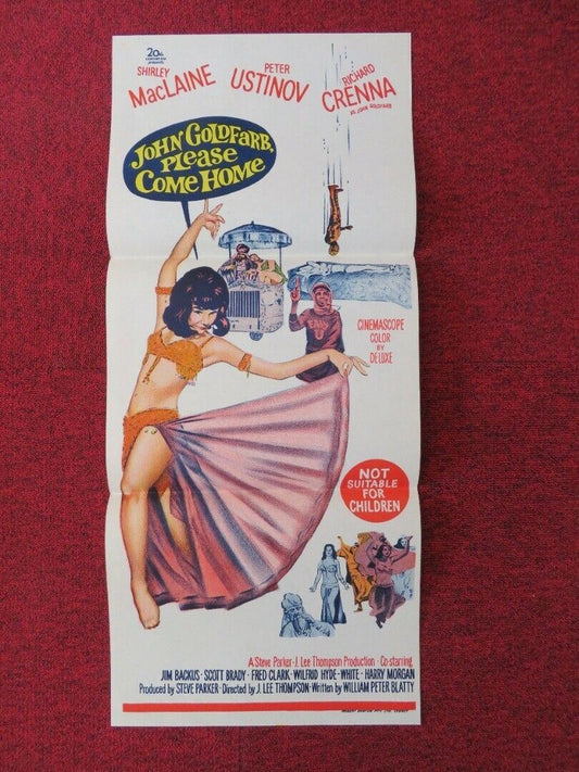 JOHN GOLDFARB PLEASE COME HOME FOLDED AUSTRALIAN DAYBILL POSTER SHIRLEY MACLAINE Movie posters