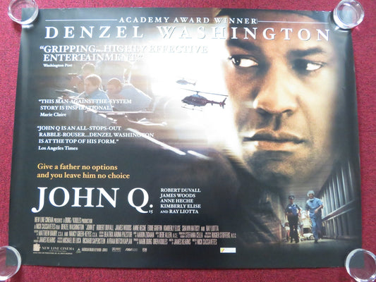 JOHN Q UK QUAD (30"x 40") ROLLED POSTER DENZEL WASHINGTON KIMBERLY ELISE 2002 Rendezvous Cinema Movie posters