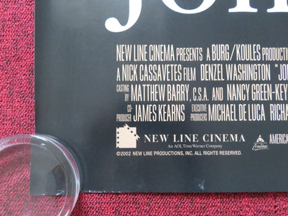 JOHN Q UK QUAD (30"x 40") ROLLED POSTER DENZEL WASHINGTON KIMBERLY ELISE 2002 Rendezvous Cinema Movie posters