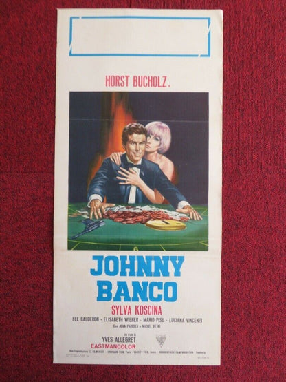 JOHNNY BANCO ITALIAN LOCANDINA (27.5"x13") POSTER HORST BUCHOLZ 1967 Movie posters