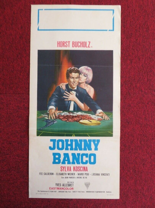 JOHNNY BANCO ITALIAN LOCANDINA (27.5"x13") POSTER HORST BUCHOLZ 1967 Movie posters