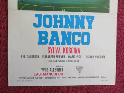 JOHNNY BANCO ITALIAN LOCANDINA (27.5"x13") POSTER HORST BUCHOLZ 1967 Movie posters