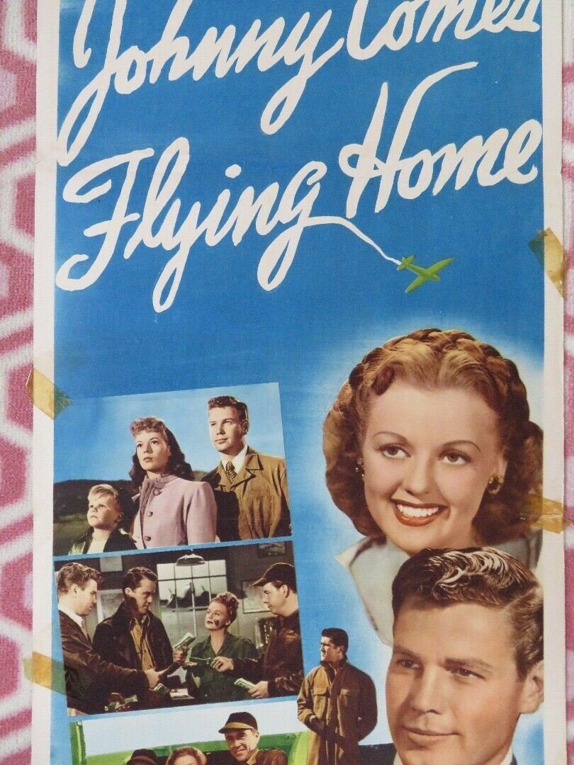 JOHNNY COMES FLYING HOME US INSERT (14"x 36") POSTER RICHARD CRANE M STEWART '46 Movie posters
