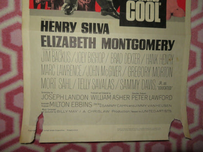 JOHNNY COOL US INSERT (14"x 36") POSTER HENRY SILVA ELIZABETH MONTGOMERY 1963 - Rendezvous Cinema