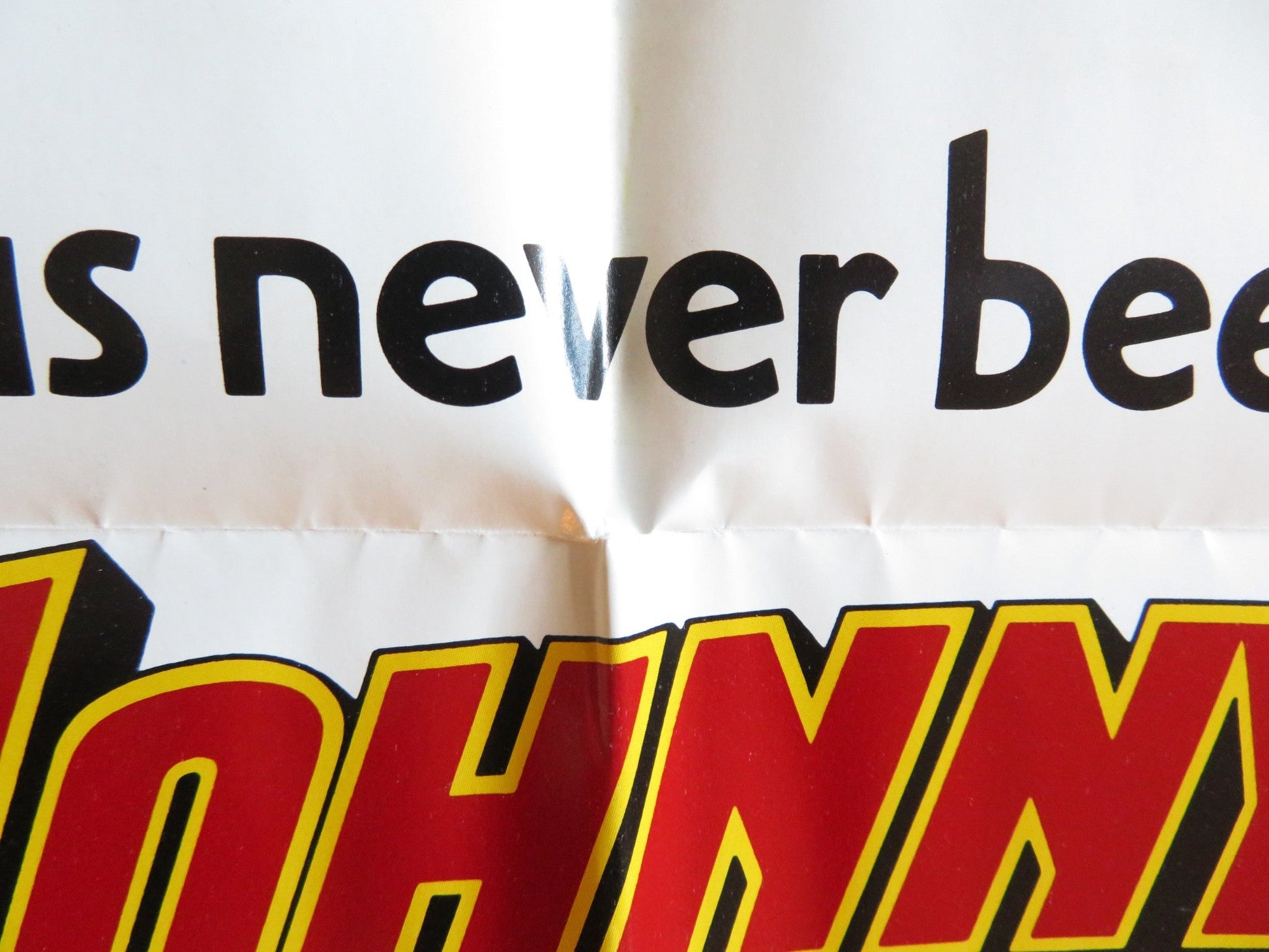 JOHNNY DANGEROUSLY FOLDED US ONE SHEET POSTER MICHAEL KEATON JOE PISCOPO 1984 Rendezvous Cinema Movie posters