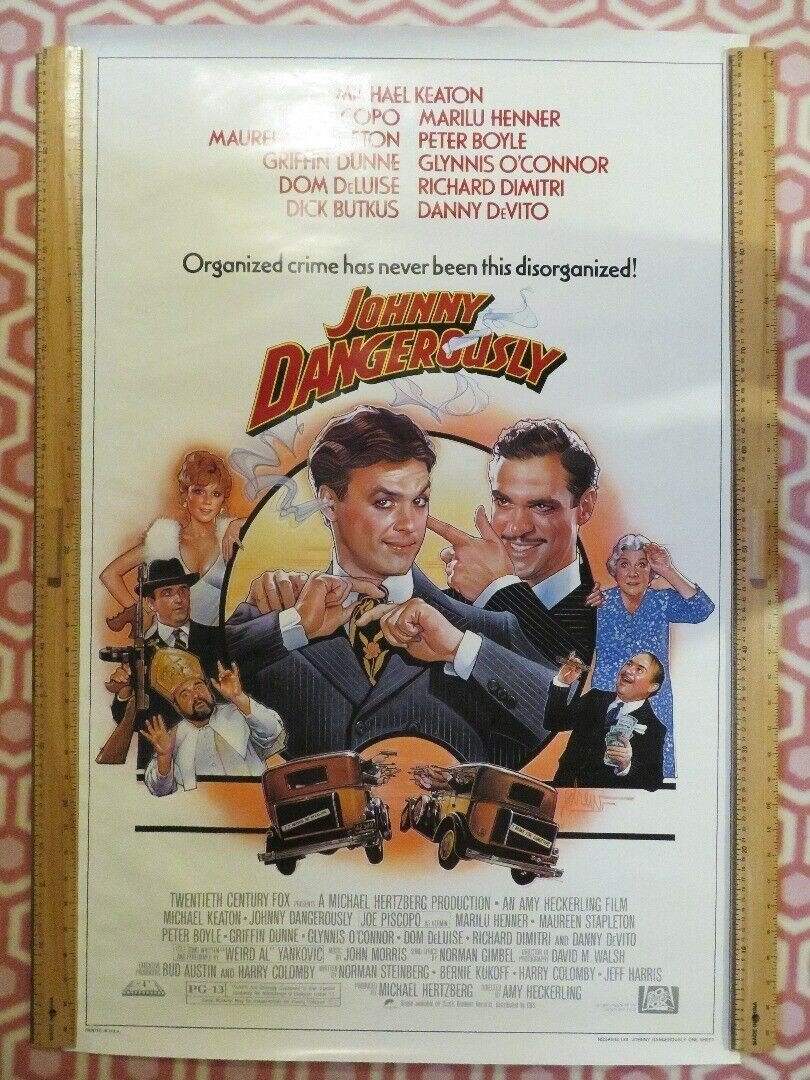 JOHNNY DANGEROUSLY US ONE SHEET ROLLED POSTER MICHAEL KEATON 1984 Movie posters