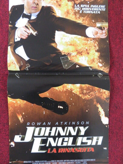 JOHNNY ENGLISH REBORN ITALIAN LOCANDINA (27.5"x12.5") POSTER ROWAN ATKINSON 2011 Movie posters