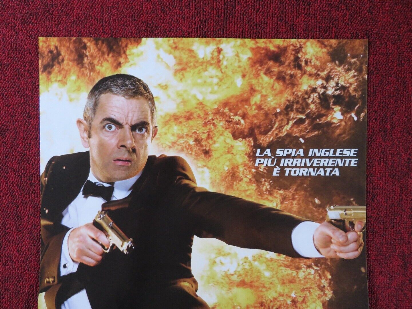 JOHNNY ENGLISH REBORN ITALIAN LOCANDINA (27.5"x12.5") POSTER ROWAN ATKINSON 2011 Movie posters