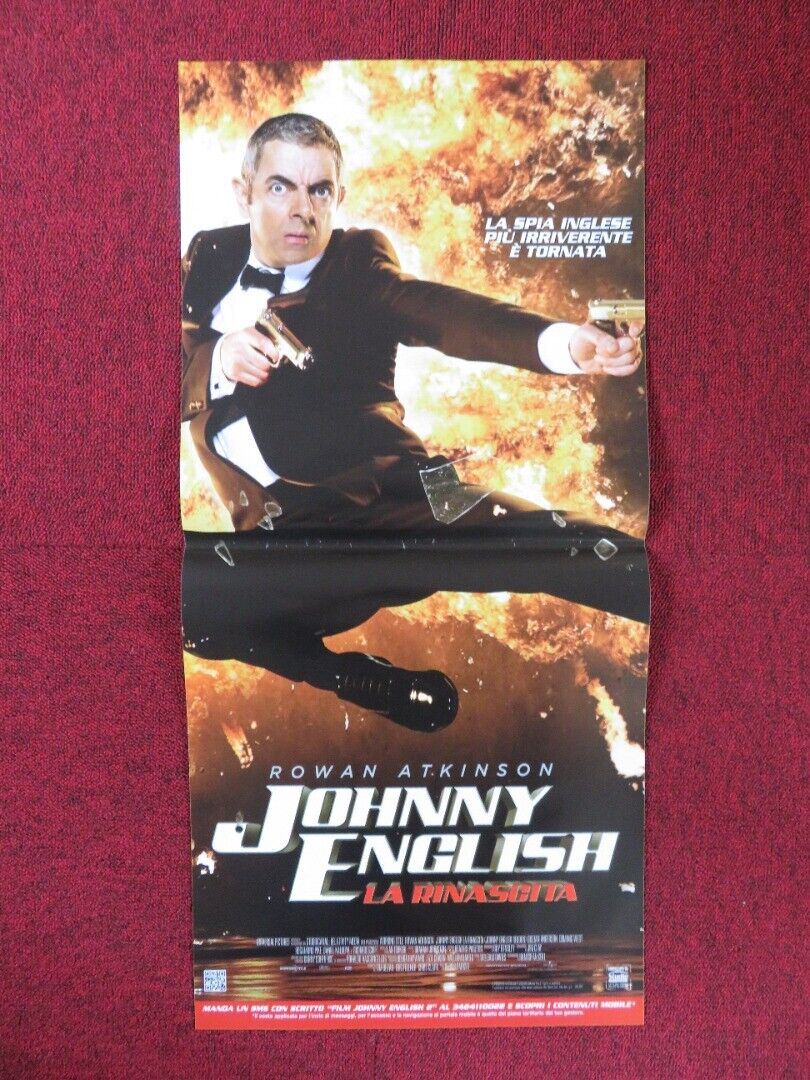 JOHNNY ENGLISH REBORN ITALIAN LOCANDINA (27.5"x12.5") POSTER ROWAN ATKINSON 2011 Movie posters