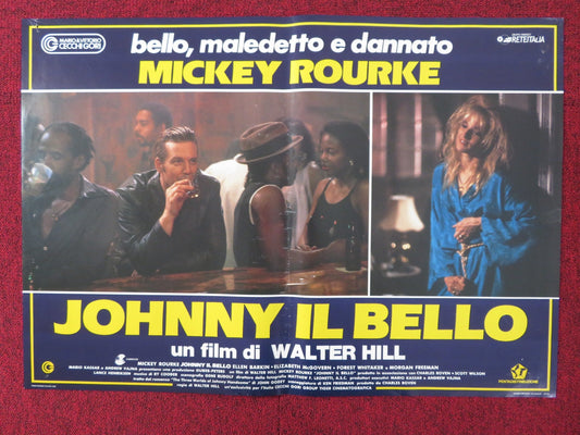 JOHNNY HANDSOME - B ITALIAN FOTOBUSTA POSTER MICKEY ROURKE ELLEN BARKIN 1989 Rendezvous Cinema Movie posters
