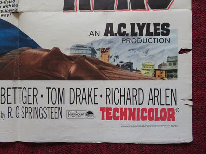 JOHNNY RENO FOLDED US ONE SHEET POSTER DANA ANDREWS JANE RUSSELL 1966 Movie posters