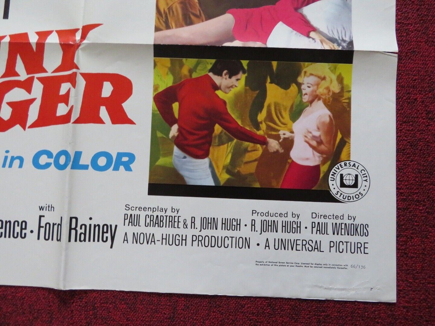 JOHNNY TIGER FOLDED US ONE SHEET POSTER ROBERT TAYLOR CHAD EVERETT 1966 - Rendezvous Cinema