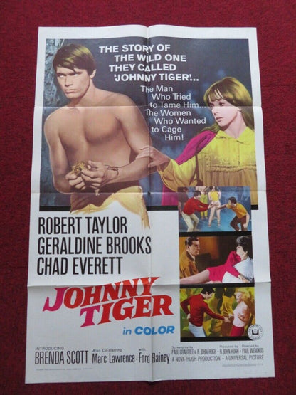 JOHNNY TIGER FOLDED US ONE SHEET POSTER ROBERT TAYLOR CHAD EVERETT 1966 - Rendezvous Cinema