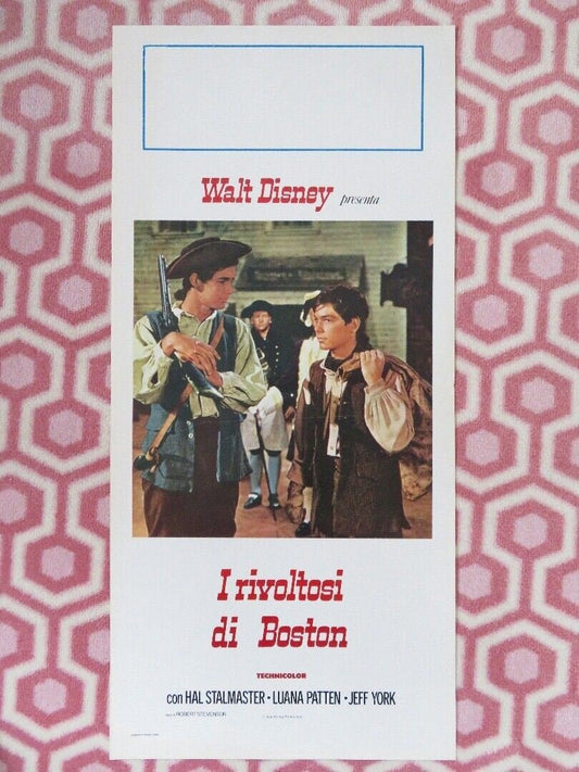 Johnny Tremain ITALIAN LOCANDINA (27.5"x 13") POSTER DISNEY 1957 Movie posters