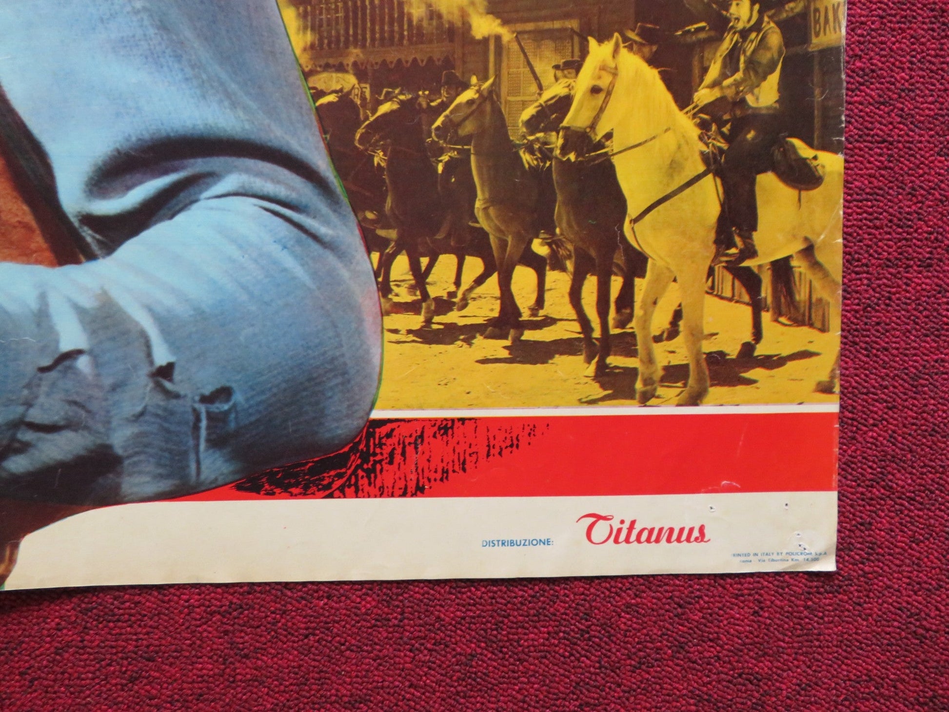 JOHNNY WEST IL MANCINO ITALIAN FOGLIO POSTER DICK PALMER MIKE ANTHONY 1965 Rendezvous Cinema Movie posters