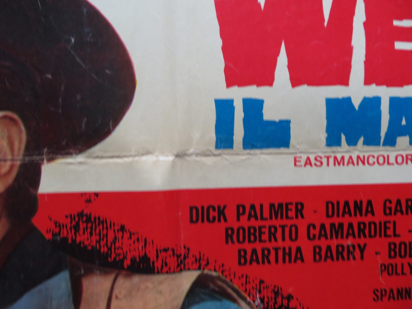 JOHNNY WEST IL MANCINO ITALIAN FOGLIO POSTER DICK PALMER MIKE ANTHONY 1965 Rendezvous Cinema Movie posters