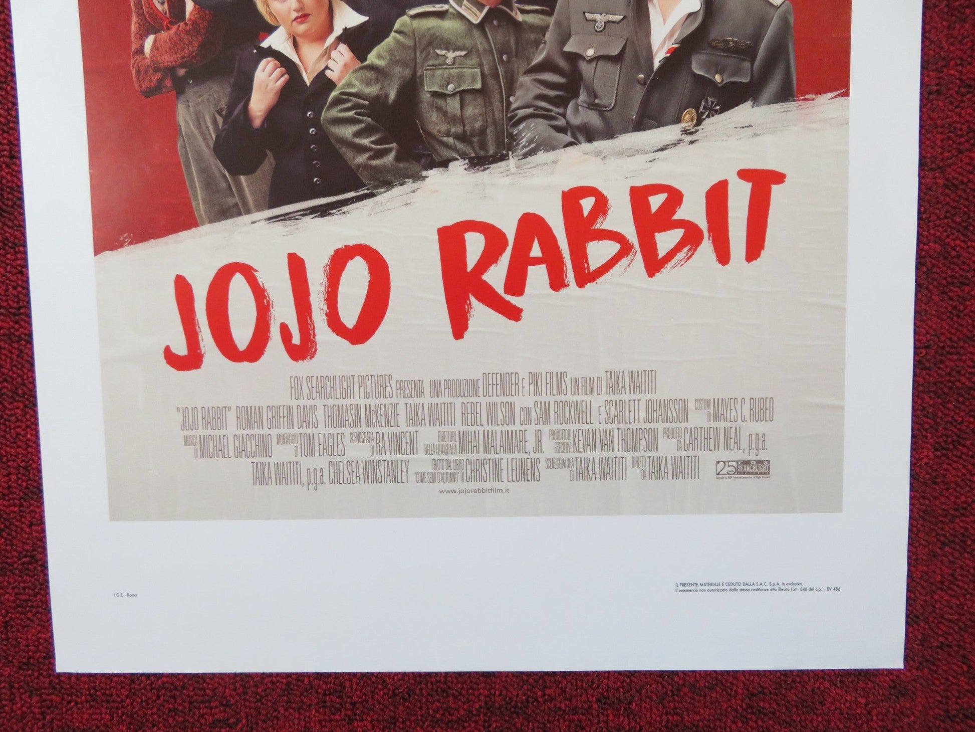 JOJO RABBIT ITALIAN LOCANDINA POSTER SAM ROCKWELL TAIKA WAITITI 2019 Rendezvous Cinema Movie posters