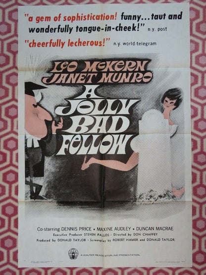 JOLLY BAD FELLOW / They All Died Laughing US ONE SHEET POSTER 1964 Movie posters