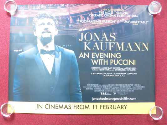 JONAS KAUFMANN: AN EVENING WITH PUCCINI UK QUAD (30"x 40") ROLLED POSTER 2015 Rendezvous Cinema Movie posters
